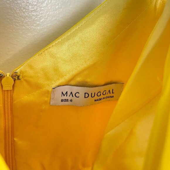 MAC DUGGAL Ruffle Chiffon Gown in Sunshine Size US 6 - Picture 5 of 11